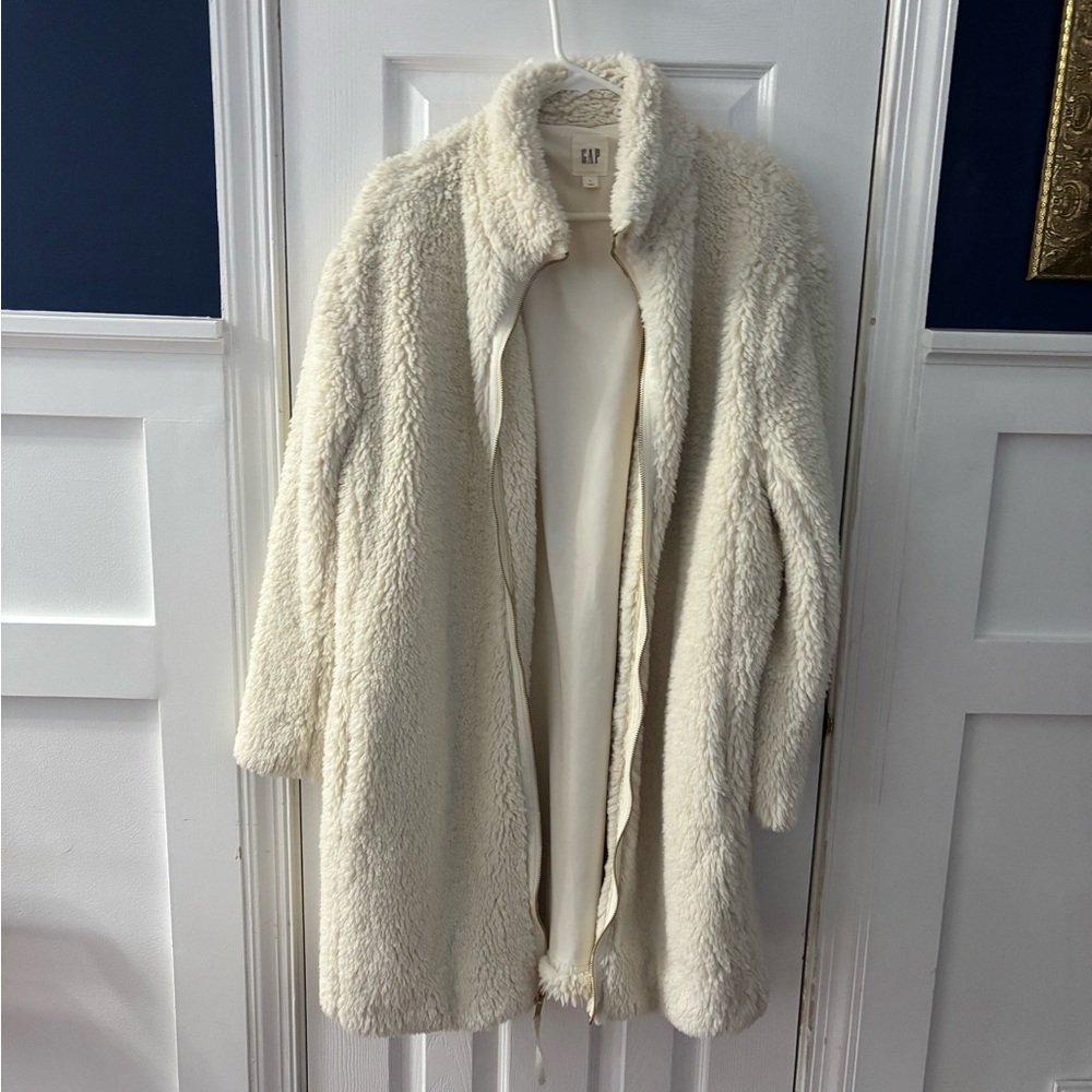 GAP Women's Soft Cream Teddy Jacket